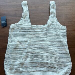 Abercrombie & Fitch Cream Knit Tank Top
